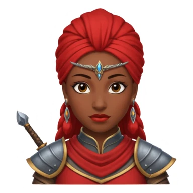 ESO female redguard warrior with lashes and earrings sticker