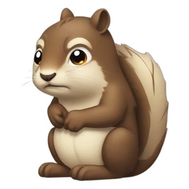 squirell depressed sticker