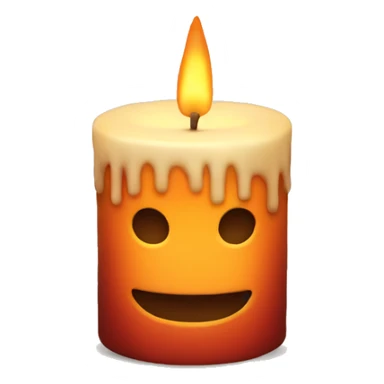 fall candle sticker