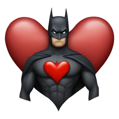 Batman heart sticker