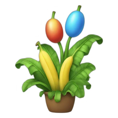 clown banana plant wings sticker