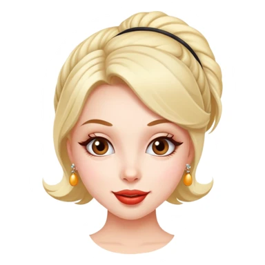 coquette girl with playful expression sticker