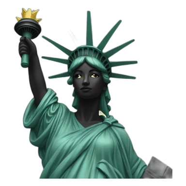 black statue of liberty sticker