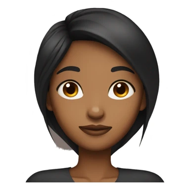 Brown skin girl with straight black hair asleep sticker