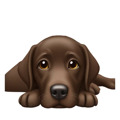 Chocolate Labrador dog under a Christmas tree ￼ sticker