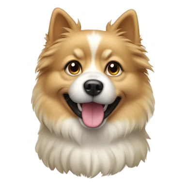 spitz dog beige sticker