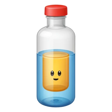 medical grade bottle of contrast material sticker