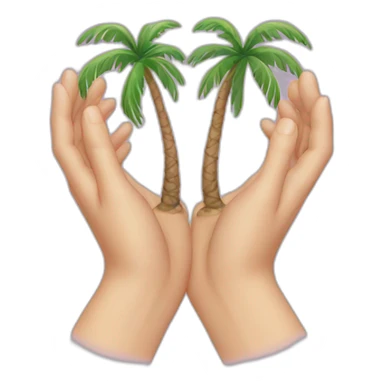 Two palms forming heart sticker