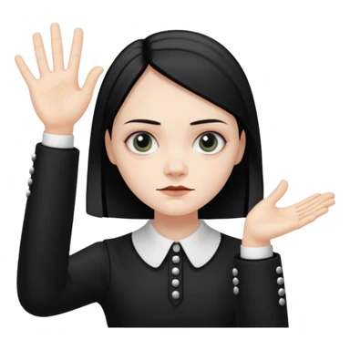 emoji hand Wednesday sticker