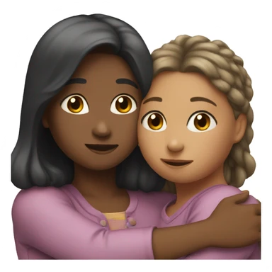 Girl and girl hug  sticker