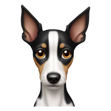 Black and white toy fox terrier sticker