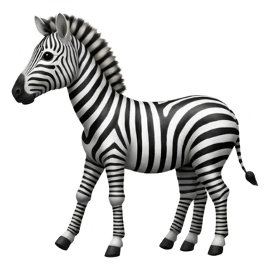 zebra walking on 4 sticker