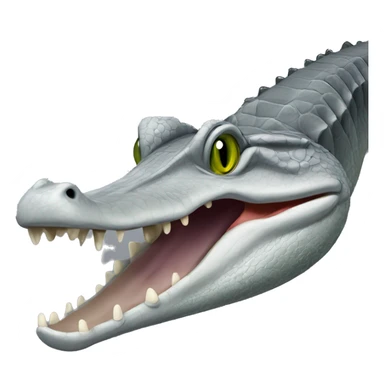 Grey Indian Gharial with very long mouth sticker