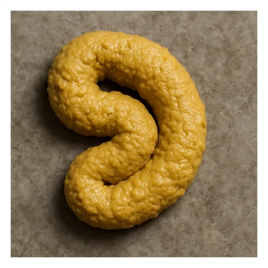 feci molli E GIALLINE VISTE DALL'ALTO, iperrealistico 4k sticker