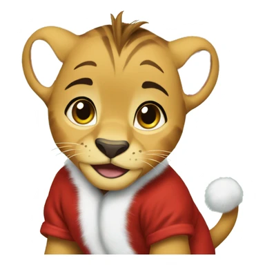 Baby Nala from Lion King wearing Christmas pajamas  sticker