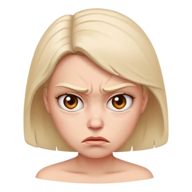 a woman sitting looking angry and sad sticker