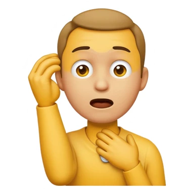 emoji chocking himself hand around his neck sticker