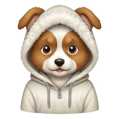 dog wearing a hoddie sticker