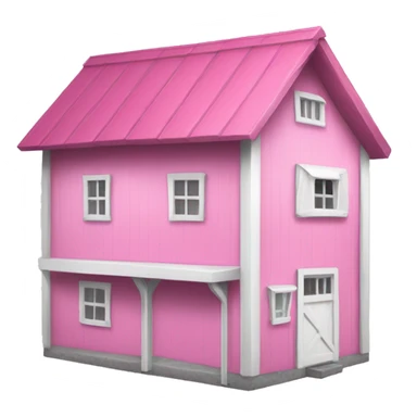 Pink and white barnhouse  sticker