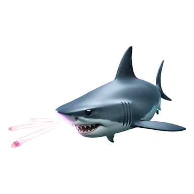 Shark shooting lasers sticker