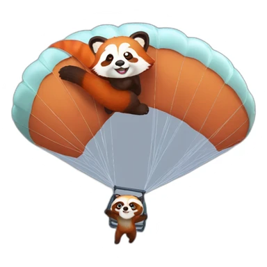 Red panda with paraglide sticker