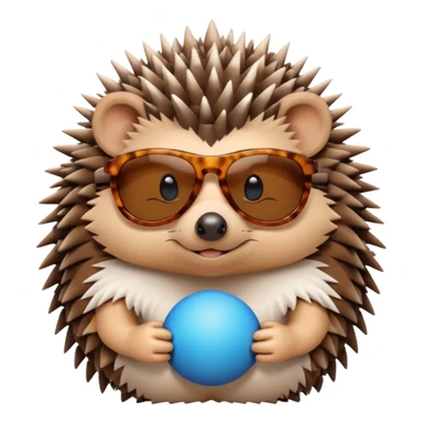 hedgehog with sunglasses sticker