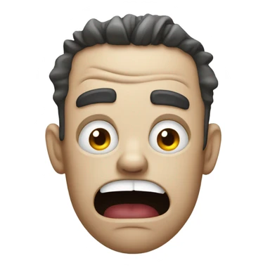 Mad face with thumbs down sticker