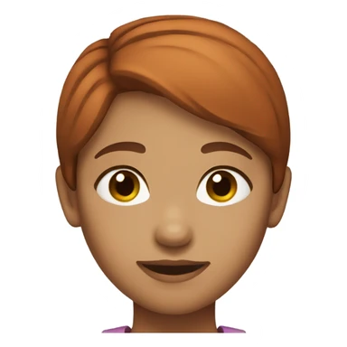 girl with brownish red short hair sticker