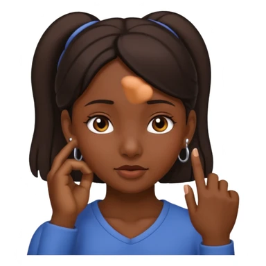 👧🏾👂🏾🤏🏾 pinching ear girl sticker