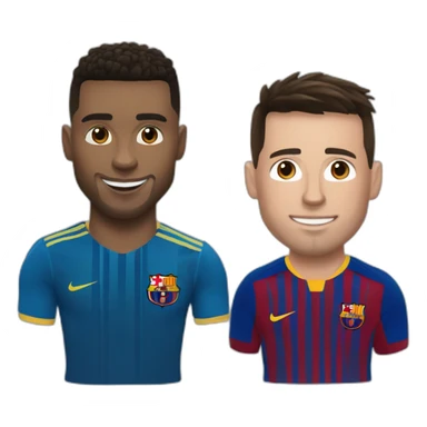 Ronaldo qui embrasse messi sticker