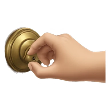 An emoji of a hand turning a doorknob, symbolizing the action of opening a door sticker