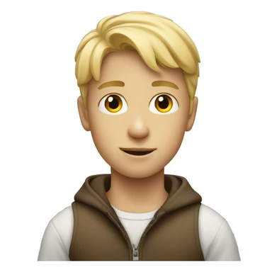 blonde boy in portrait focus sticker
