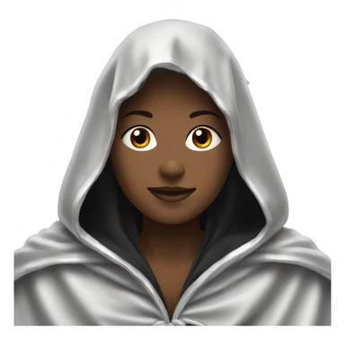 black cloak decorated with silver stars, clothing sticker