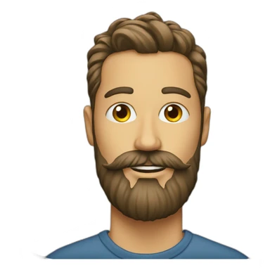 The beard is made from a Christmas tree sticker