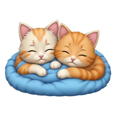 Two cute kittens sleeping  sticker
