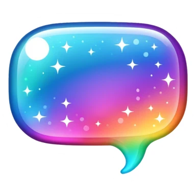 speech bubble with sparkles inside sticker