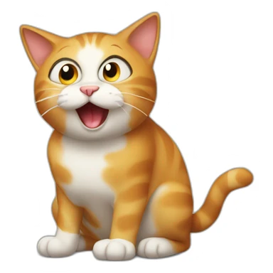 farting cat sticker