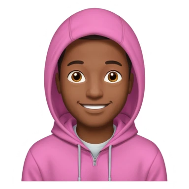black man in pink hoodies sticker