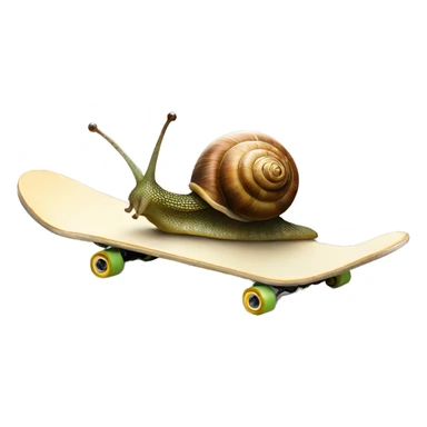 Snail on skate baord sticker