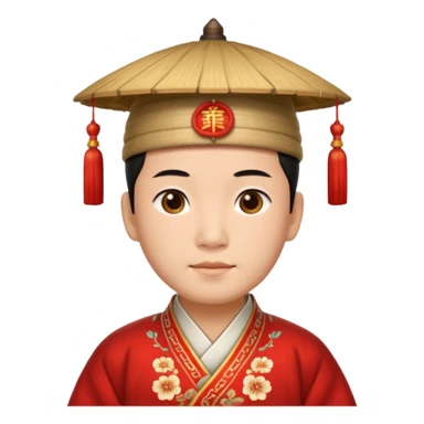 Traditional Chinese man head sticker