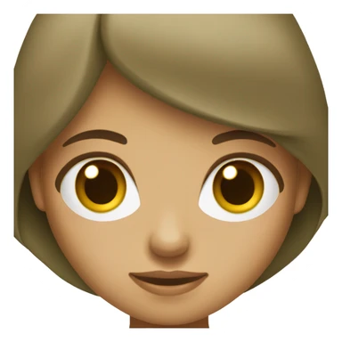 menina olhos verdes ,cabelo marrom,pele bege claro e  cabelo liso. sticker