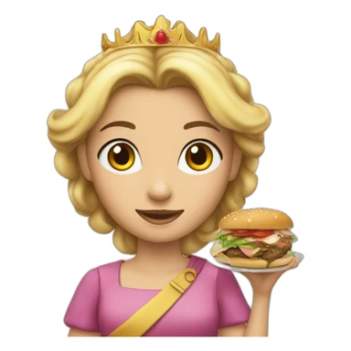 princess with a kebab sticker