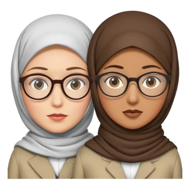 2 DETECTIVES 1 one is a white coman with glasses and hijab the other one is brown skin not hijabi sticker
