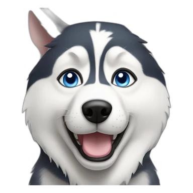 Blue eyed Husky sticker