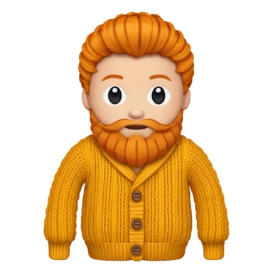 Knitted ginger ауьфду sticker