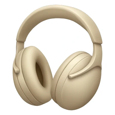 beige headphones sticker