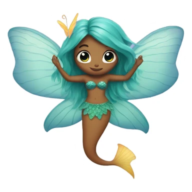 Mermaid with fairy wings sticker