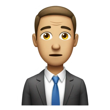 tired office worker with bags under his eyes sticker