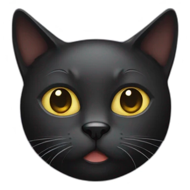 black cat sick sticker