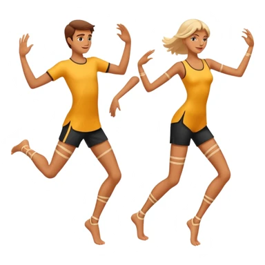 two dancing legs with motion lines sticker